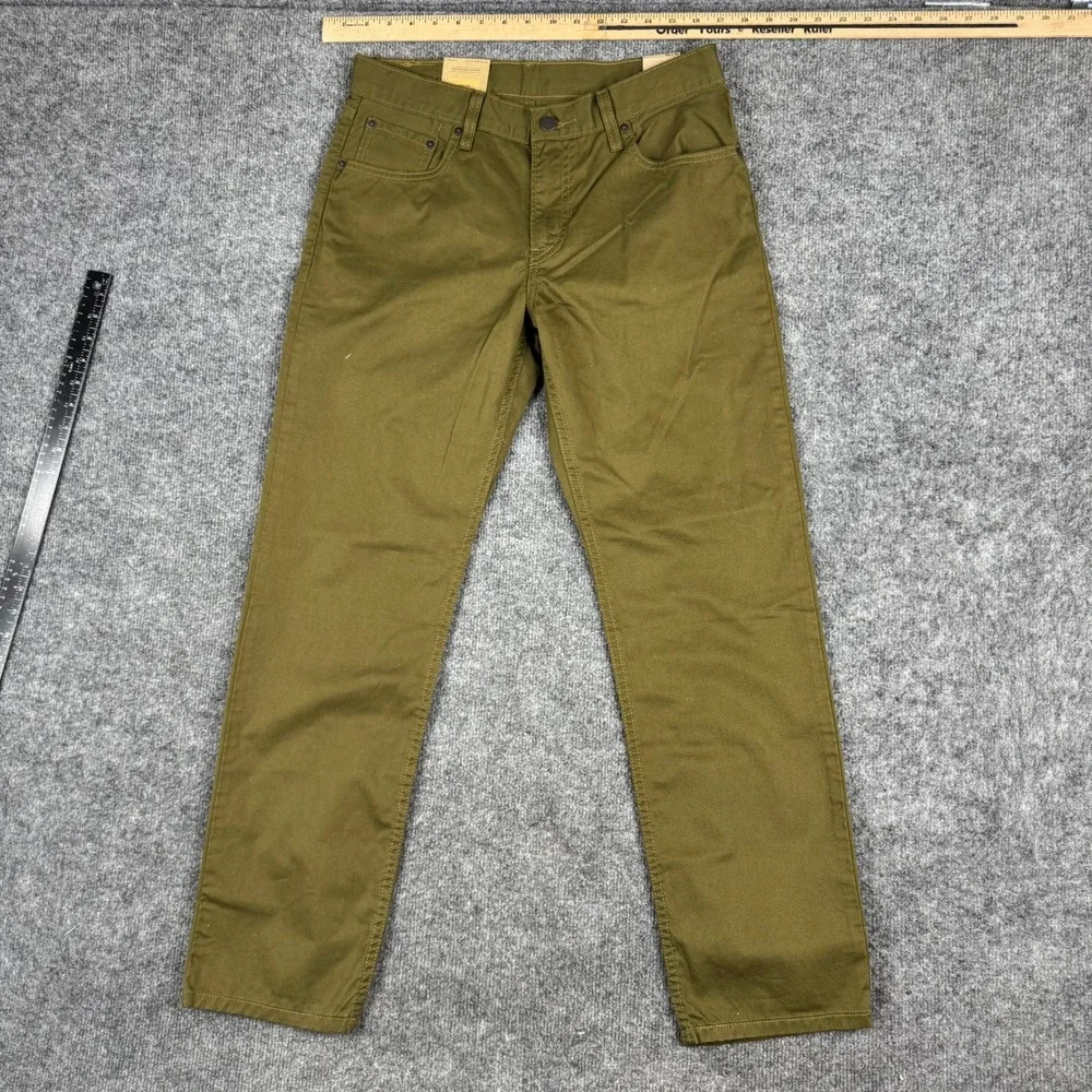 Levi's Pants Mens Size 29x30 Olive Green 511 Slim Fit Cotton Twill New NWT